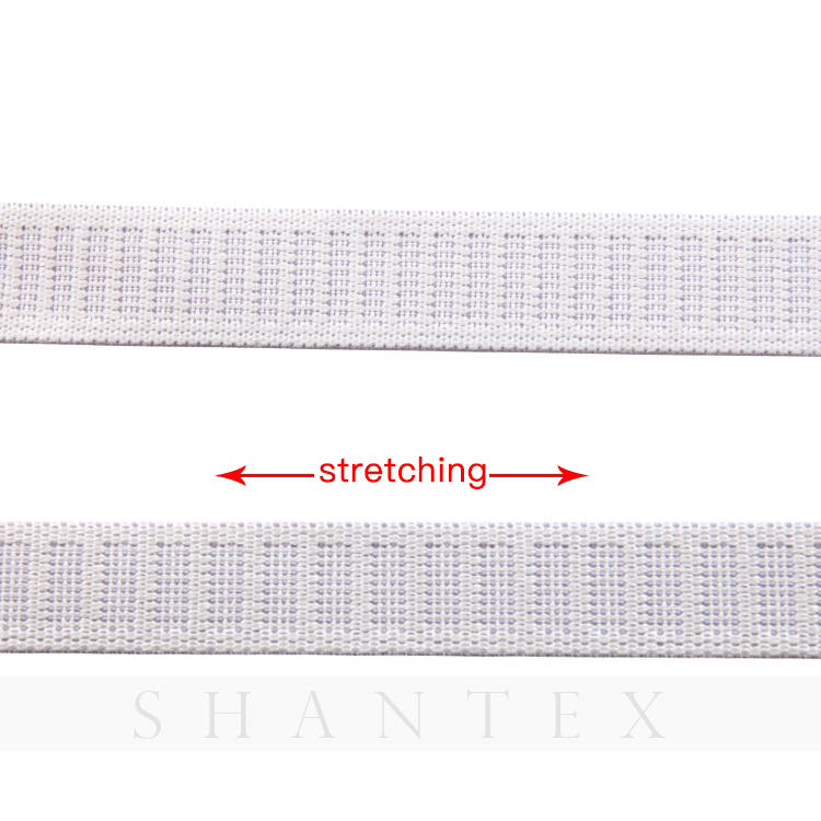 Bianco tessuto elastico tessitura a maglia non-Roll Band Elastica