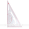 Righello da disegno triangolare in plastica triangolare ad angolo retto a scala multipla con goniometro
